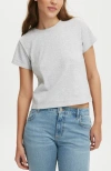Cotton On The One Rib Crewneck T-shirt In Grey Marle