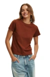 Cotton On 90s Baby Tee In Russet