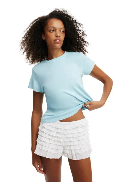 Cotton On 90s Baby Tee In Wavelength Blue