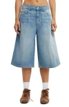 Cotton On 91 Baggy Denim Jort In Blue Haze