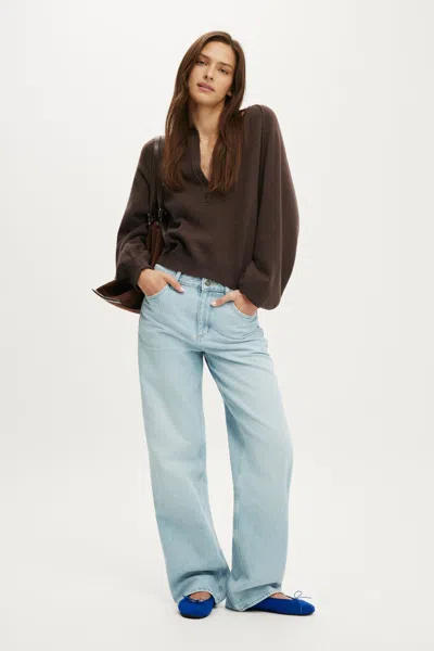 Cotton On 91 Straight Jean In Laurel Blue