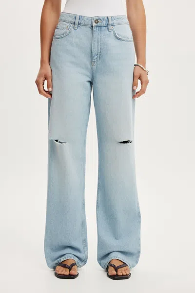 Cotton On 91 Straight Jean In Blue