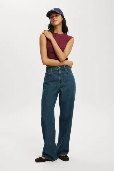 Cotton On 91 Straight Jean In Blue