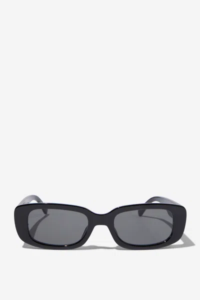 Cotton On Abby Rectangle Sunglasses In Black