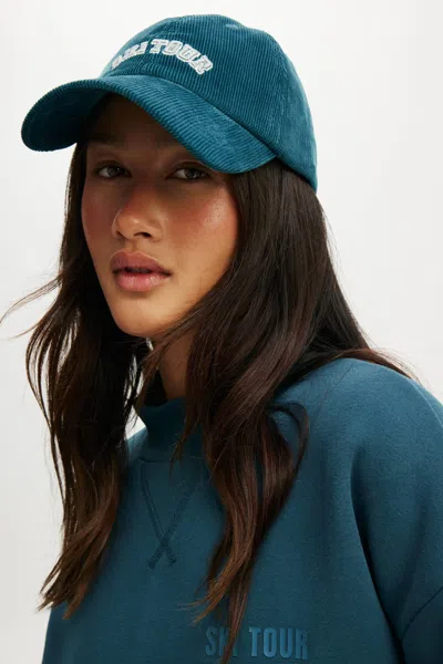 Cotton On Active Graphic Cap In Blue