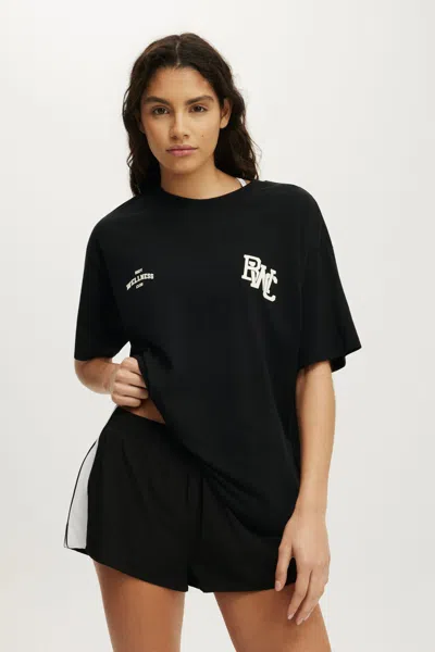 Cotton On Active Graphic Tee In Black