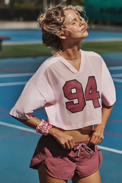 Cotton On Active Mesh Cropped Graphic Tee In Pink