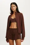Cotton On Active Oversized Track Jacket In Chestnut