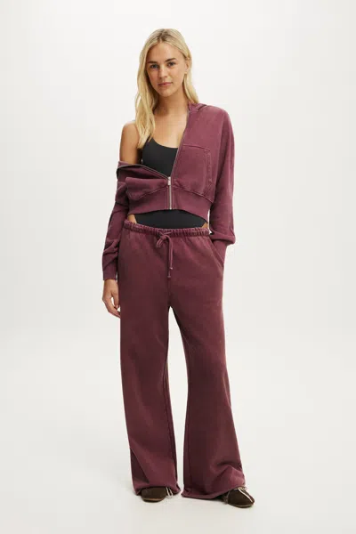 Cotton On Active Relaxed Sweatpant In Burgundy