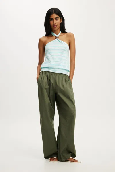 Cotton On Ada Beaded Halter In Blue