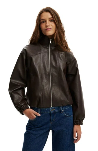Cotton On Ada Funnel Neck Bomber In Brown
