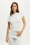 Cotton On Airy Soft Basque T-shirt In White