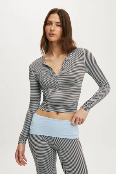 Cotton On Airy Soft Lounge Henley In Multi