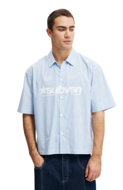 Cotton On Alex Short Sleeve Shirt In Blue