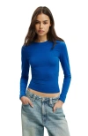Cotton On All Day Crew Long Sleeve In Blue