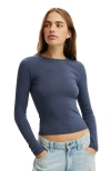 Cotton On All Day Crew Long Sleeve In Blue