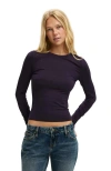 Cotton On All Day Crew Long Sleeve In Blue