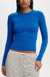 Cotton On All Day Crew Long Sleeve In Pacific Blue