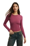 Cotton On All Day Crew Long Sleeve In Pink