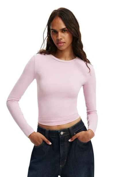 Cotton On All Day Crew Long Sleeve In Pink