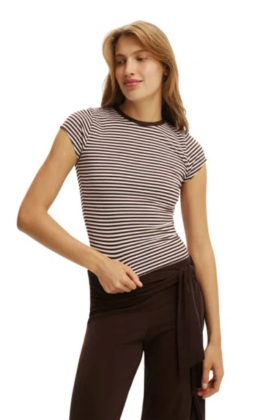 Cotton On All Day Crew Tee In Brown