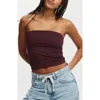 Cotton On All Day Tube Top In Choc Cherry