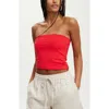 Cotton On All Day Tube Top In Scarlet Red
