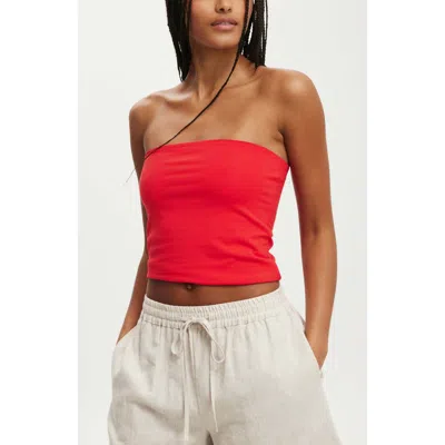 Cotton On All Day Tube Top In Scarlet Red