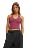 Cotton On All Day V Neck Halter In Purple