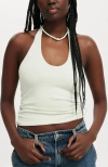 Cotton On All Day V Neck Halter In Mint Gelato