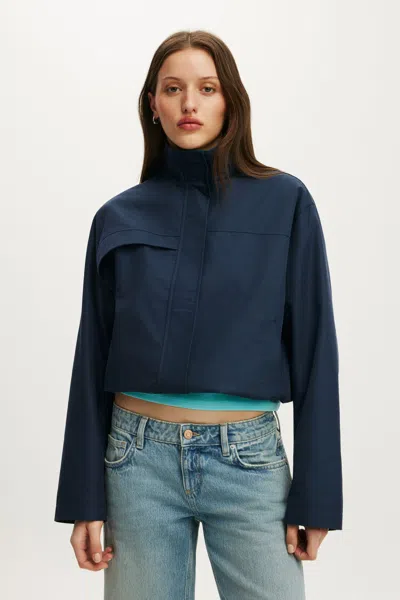 Cotton On Arlo Funnel Neck Jacket In Blue