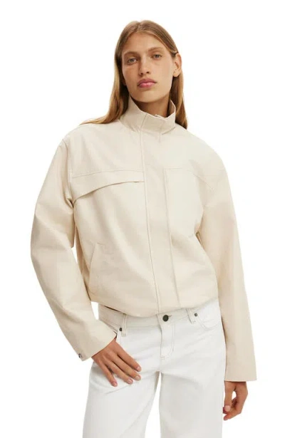 Cotton On Arlo Funnel Neck Jacket In Neutral