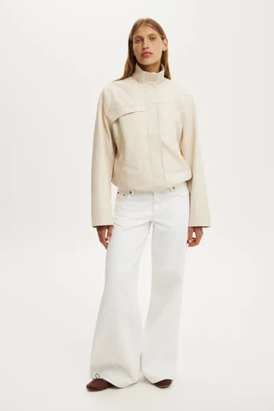 Cotton On Arlo Funnel Neck Jacket In Sandstone