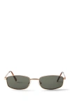 Cotton On Asha Metal Slim Wrap Around Sunglasses In Gold