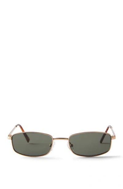 Cotton On Asha Metal Slim Wrap Around Sunglasses In Gold