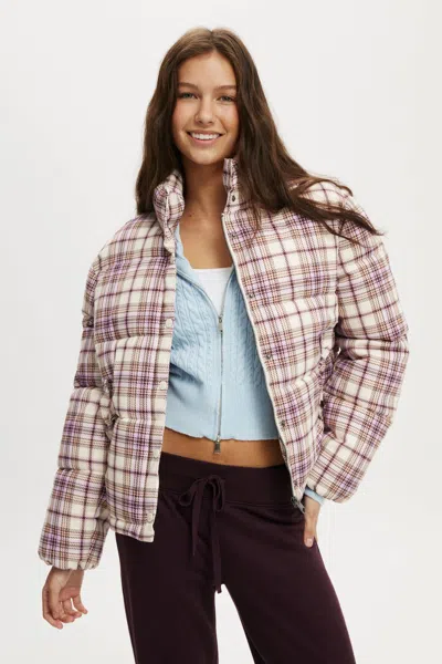 Cotton On Aspen Puffer Jacket In Pink
