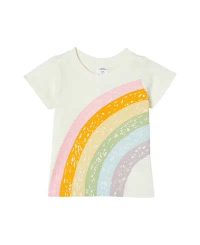Cotton On Baby Boys And Baby Girls Rainbow Short Sleeve Tee In White