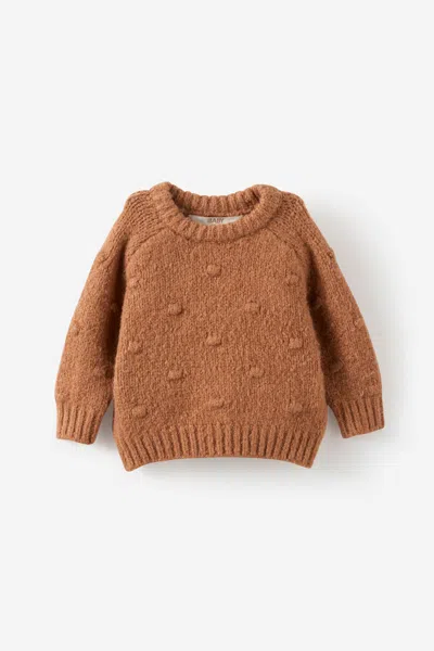 Cotton On Kids' Baby Organic Blend Knit Sweater In Brown