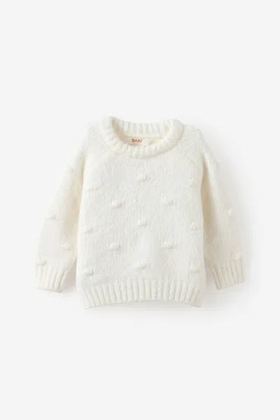 Cotton On Kids' Baby Organic Blend Knit Sweater In White