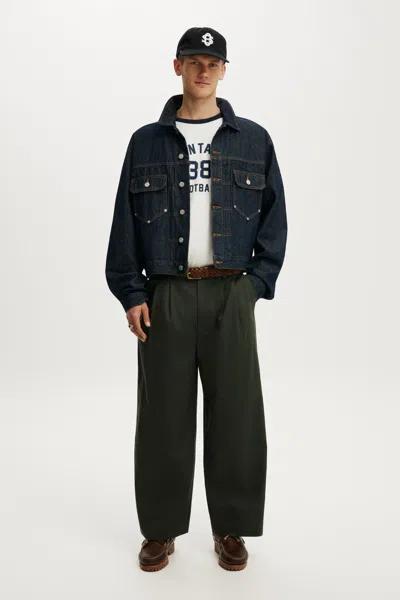 Cotton On Baggy Barrel Pant In Dark Pine