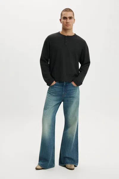 Cotton On Baggy Bootcut Jean In Automatic Washed Blue