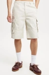 Cotton On Baggy Cargo Short In Stone Twill