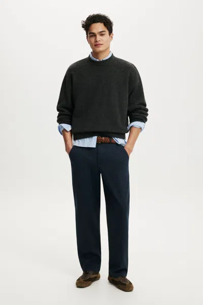 Cotton On Baggy Chino Pant In Navy