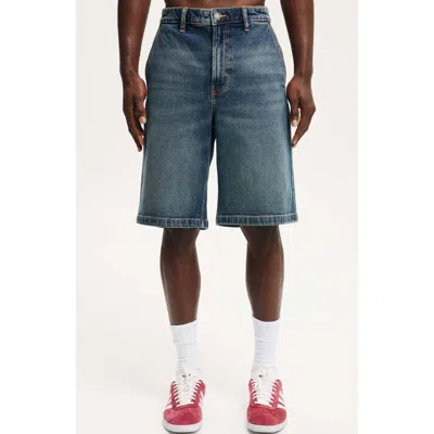 Shop Cotton On Baggy Denim Short In Carpenter Ryder Blue