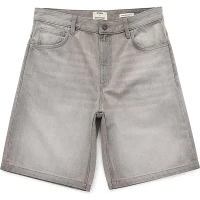 Cotton On Baggy Denim Short In Gray