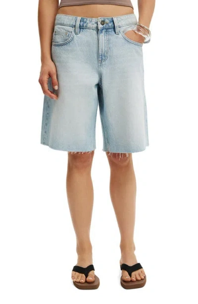 Cotton On Baggy Denim Short In Blue