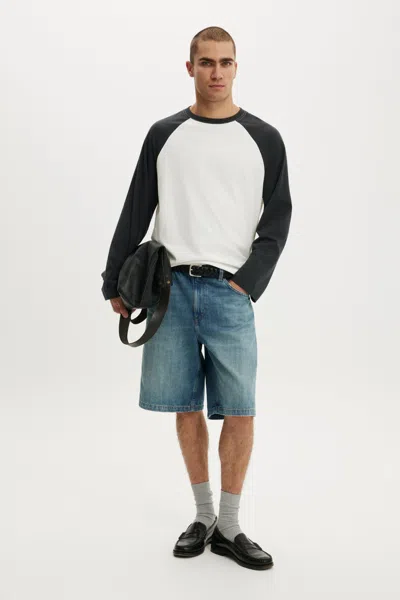 Cotton On Baggy Denim Short In White