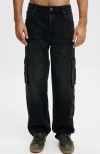 Cotton On Men's Baggy Jean In Cargo Faded Black