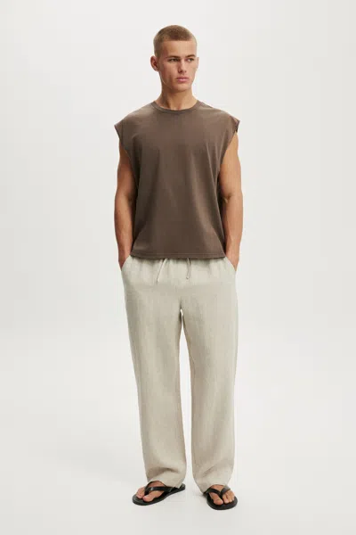 Cotton On Baggy Linen Pant In Oatmeal