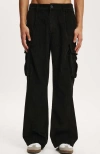Cotton On Men's Baggy Pleat Cargo Pant In Black Cord